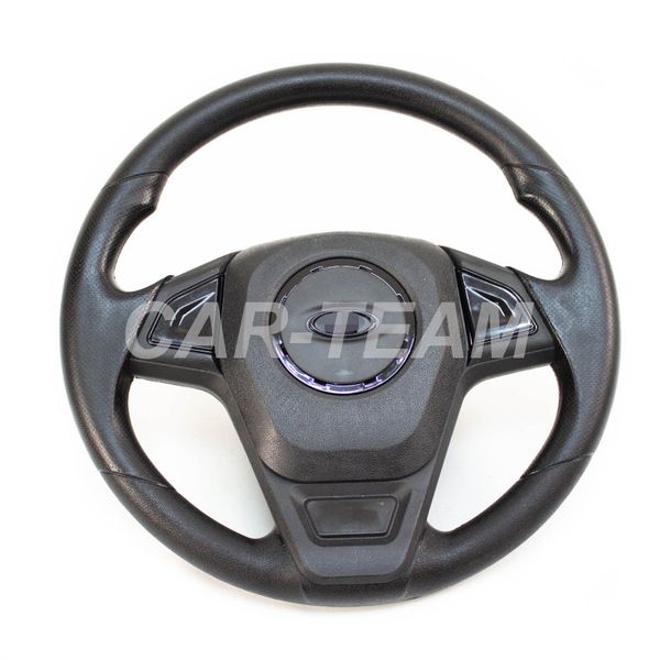 Руль "Барс" со вставками черный лак на ВАЗ 2101, 2104, 2105, 2106, 2107, Нива 4x4