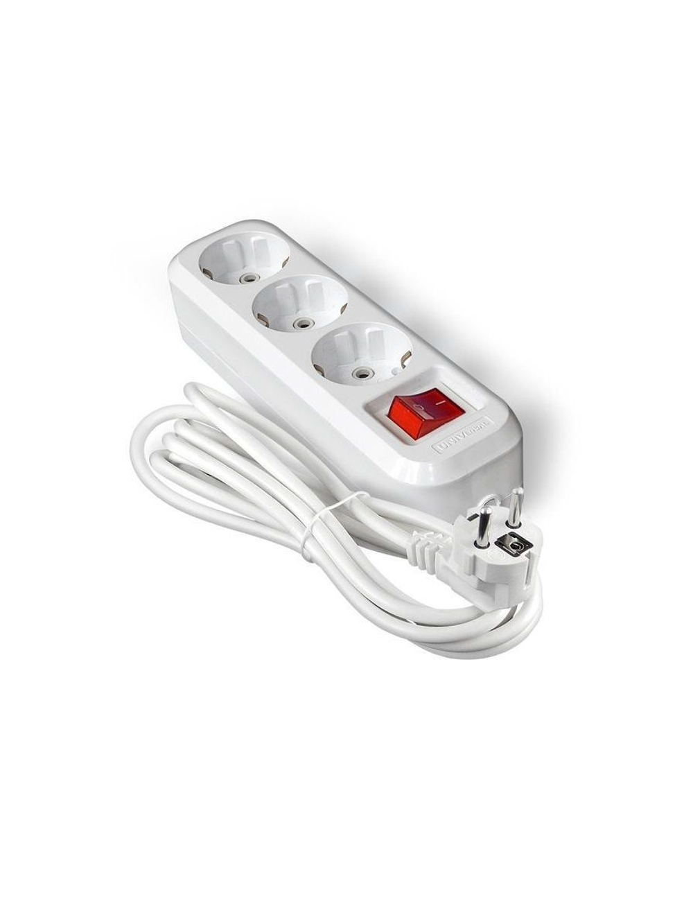 Удлинитель 3х5м с заземл. IP20 S-303А ПВС 3х1.5 с выкл.Universal 1727