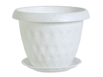 Горшок "Розетта" 13л с поддоном мрамор