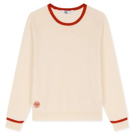 Женская теннисная куртка Roland Garros Heritage Tiffany Sweater - ecru