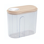 Ёмкость для сыпучих продуктов с дозатором 1л (бежевый)