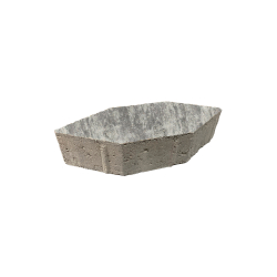 Тротуарная плитка СКОШЕННЫЙ ШЕСТИУГОЛЬНИК - Листопад гладкий Антрацит