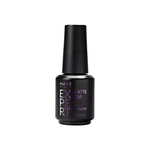 Матовый топ с УФ-фильтром Matte Non Sticky RuNail, 15 мл