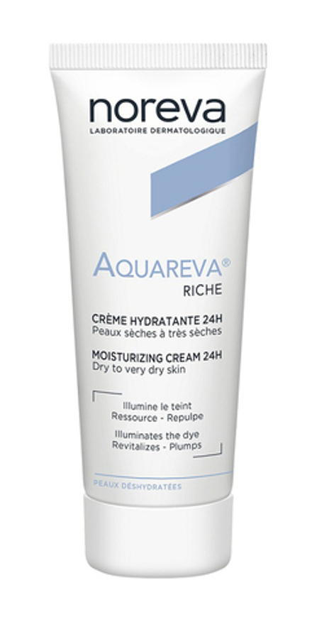 Норева Акварева Увлажняющий крем для лица насыщенная текстура 24 ч  Noreva Aquareva Creme Hydratante Riche 40 мл