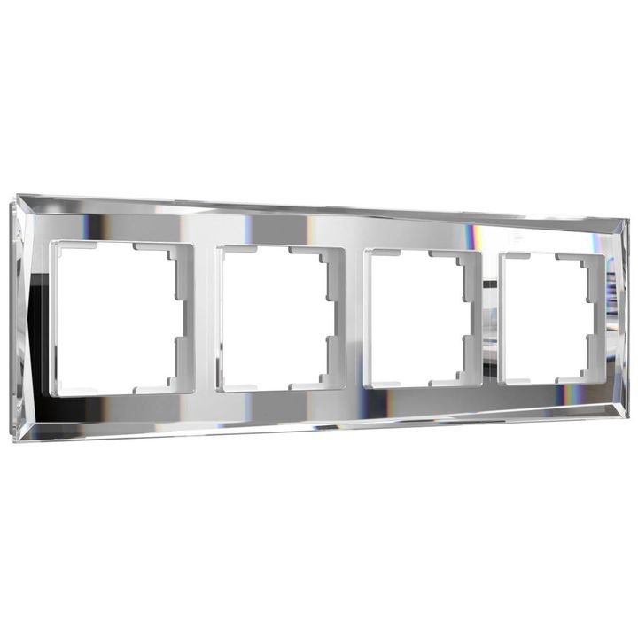 Рамка на 4 поста Werkel Diamant зеркальный W0041220 4690389158858