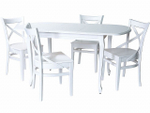 Обеденная группа Аврора Прага/Соло венский белая (100362, 101286)