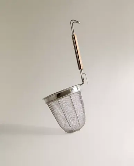 ZARA HOME ДУРШЛАГ ИЗ МЕТАЛЛА И ДЕРЕВА, СВЕТЛО-БЕЖЕВЫЙ