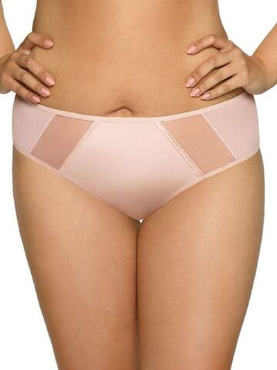 Трусики-слип из эластичного трикотажного полотна с вставками из сетки (Размер: XXXL) (Цвет: коралловый)