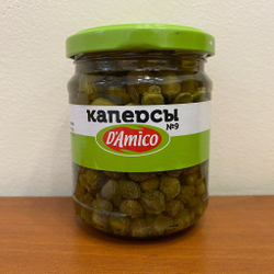Каперсы D'amico маринованные в винном уксусе 200 гр Италия