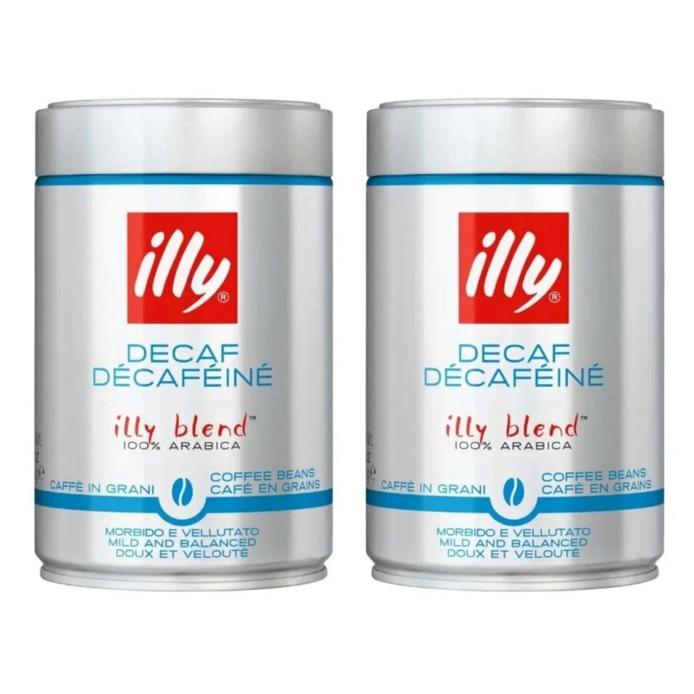 Кофе в зернах ILLY Espresso Decaffeinato без кофеина 250 г, 2 шт