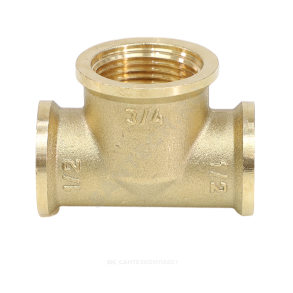 Тройник латунь переходной Ду 25х15х25 (1"х1/2"х1") ВР VALFEX VF.750.L.100.012.100