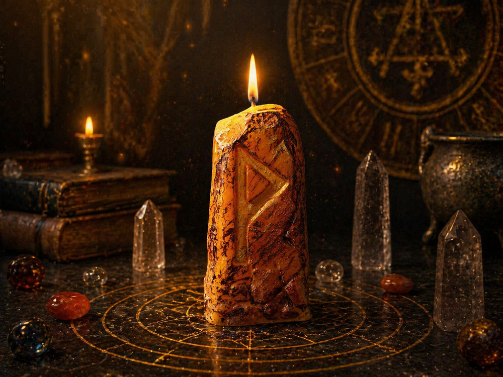 Свеча-руностав "Удача в исполнении желаний"