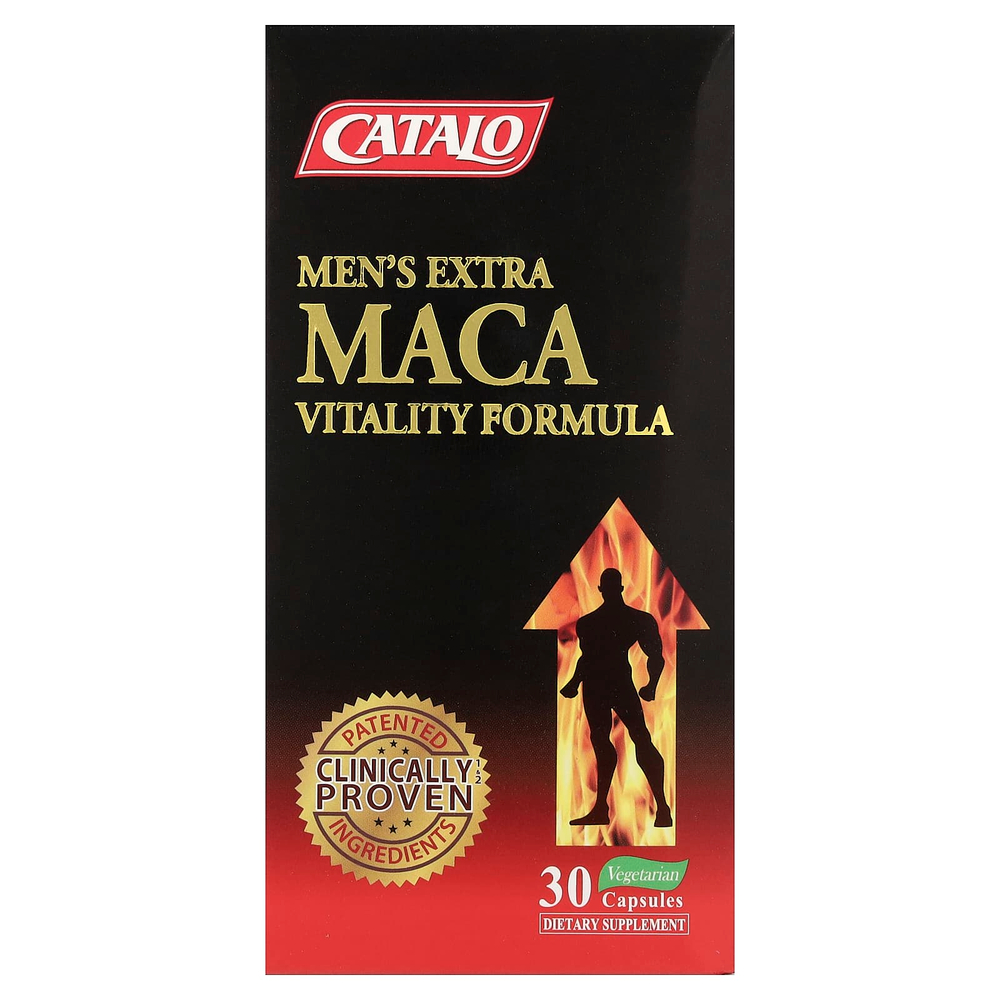 CATALO, формула для жизненной силы из маки для мужчин, 30 вегетарианских капсул