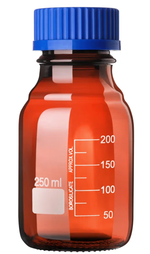 Банка лабораторная, 250 мл, темное силикатное стекло с узким горлом