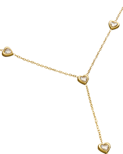 подвеска с камнями в форме сердца, золото