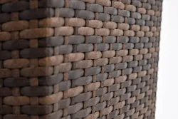 "Капучино" кашпо для цветов плетеное из искусственного ротанга, цвет коричневый