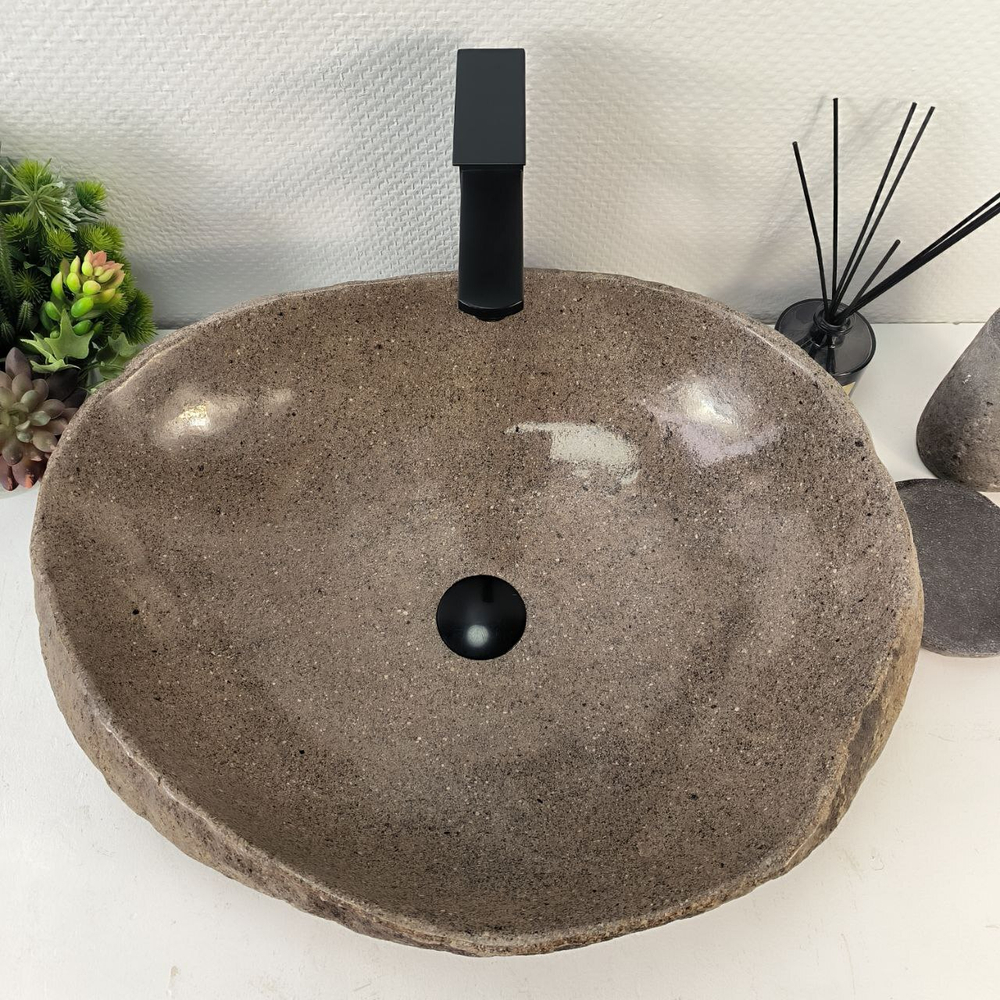 Раковина из речного камня RS-65238 57*46*15 0862
