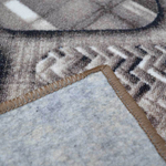 Коврик 50*100см Люксор Люкс Принт ворс 3мм, коричневый (ассорти)