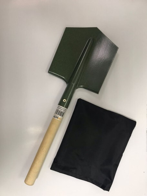 Лопата саперная туристическая для авто длина 48 см (размер полотна 18*14,5 см) металл, чехол (TOP AUTO)