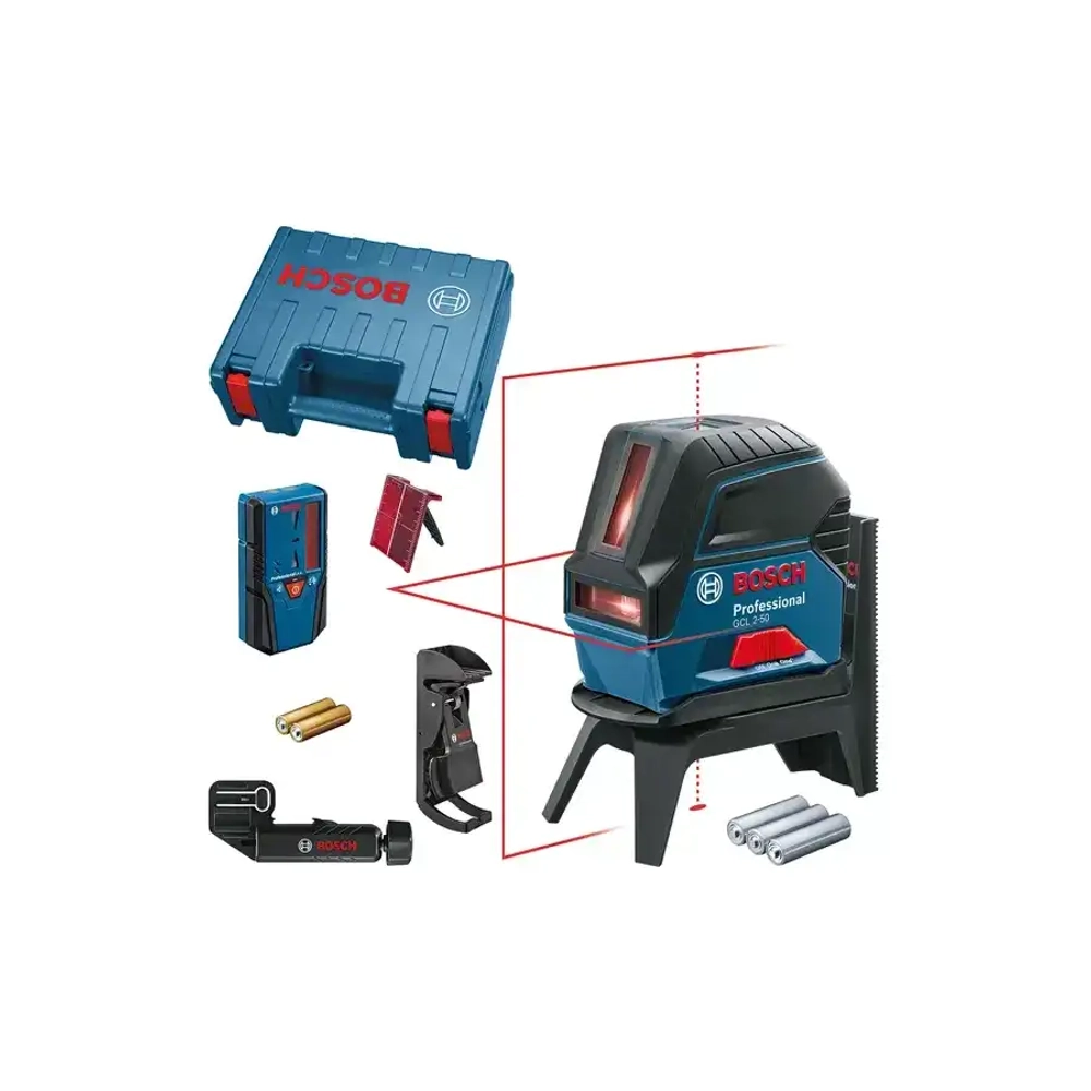 Комбинированный лазер GCL 2-50+LR6+RM1+BM3+КЕЙС BOSCH 0601066F01