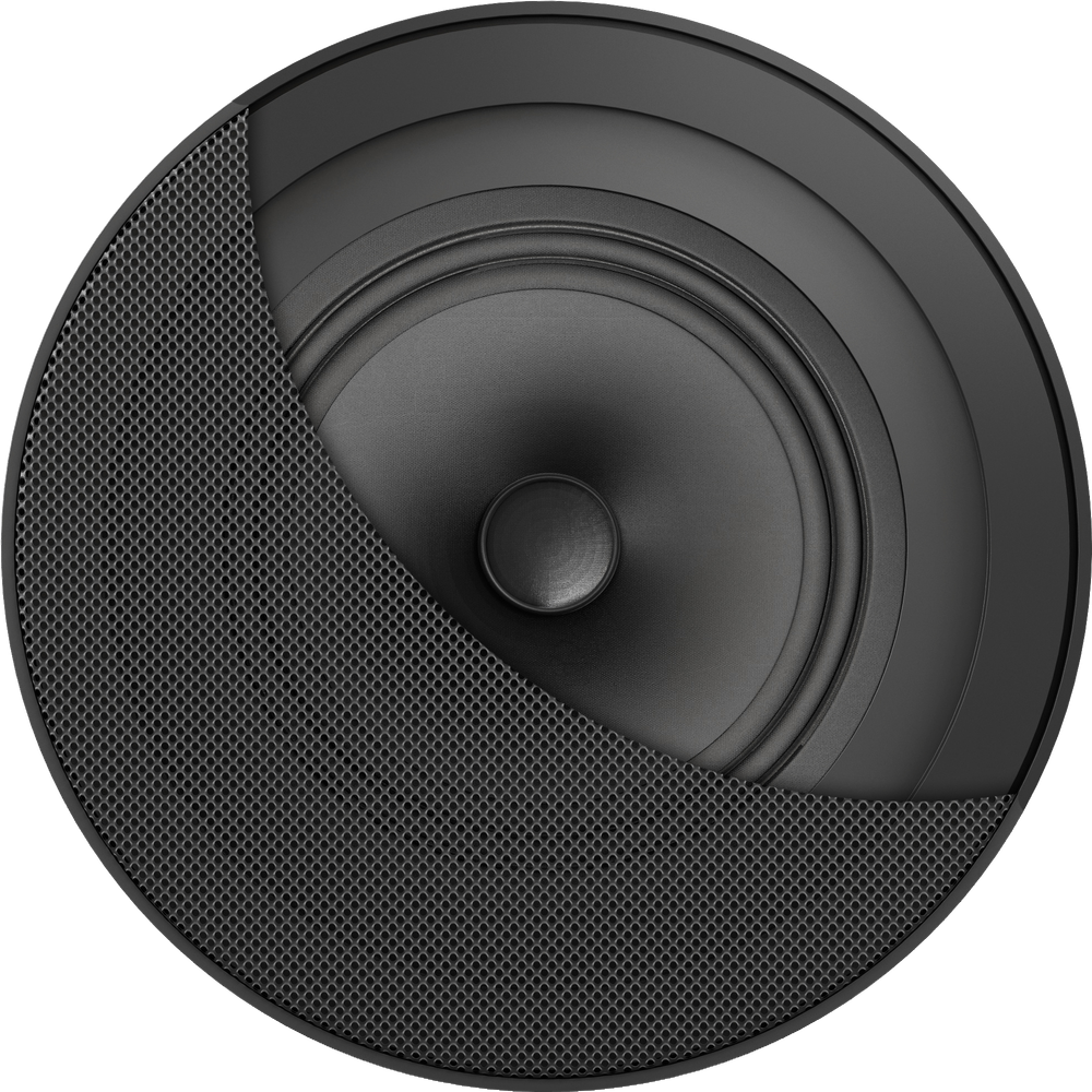 CVGAUDIO CPA5TBL Встраиваемый 5" широкополосный громкоговоритель, 3/6W-100V, круглый, безрамочный, черный