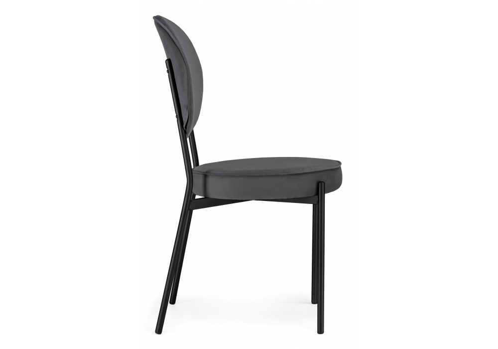Стул на металлокаркасе Woodville Ройс антрацитовый, черный, ножки черные