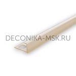 Раскладка для плитки наружная DECONIKA 10мм 2.5м Слоновая кость глянцевая Д-Пл10-Н-008СКГ