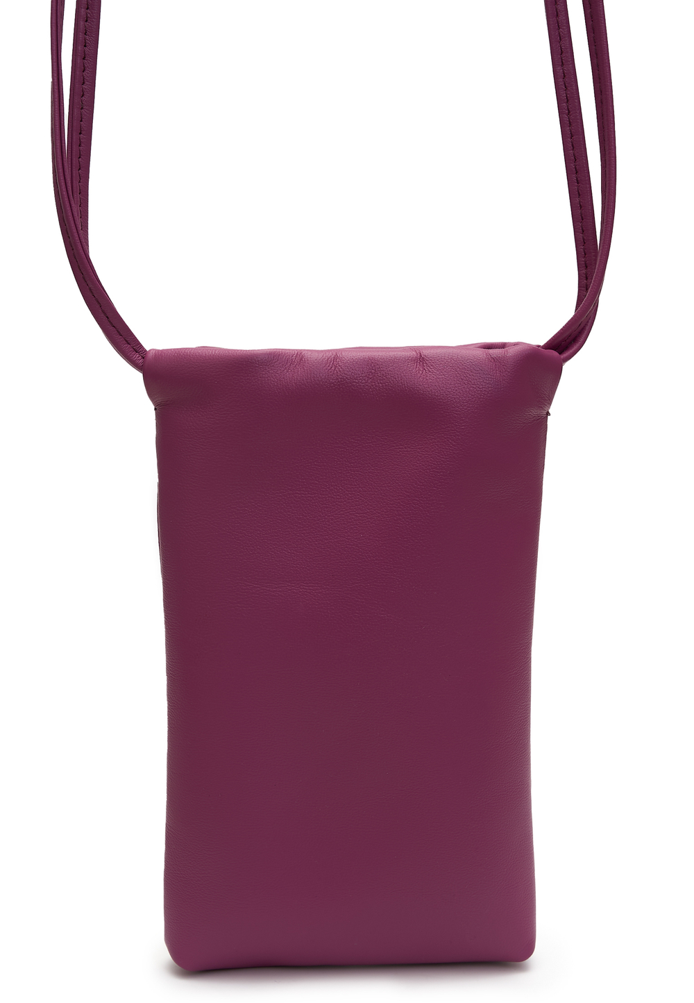 мини сумка кисет для телефона из розовой кожи