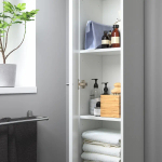 Высокий шкаф для ванной - NYSJÖN  IKEA/ НИСЬЕН ИКЕА, 190х30 см, белый
