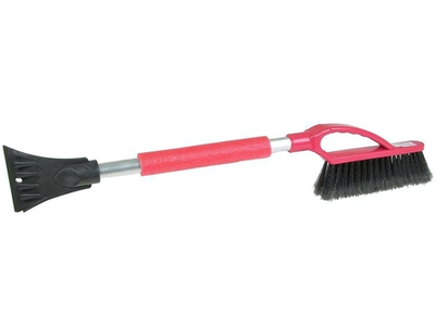 Щетка автомобильная со скребком ЛЮКС, алюм.ручка с держателем