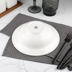 Тарелка глубокая 500 мл d 21 см h6,5 см белая фарфор P.L. Proff Cuisine NEW [4]
