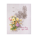 Набор кухонных полотенец, 3 шт , 45х60 см , рогожка