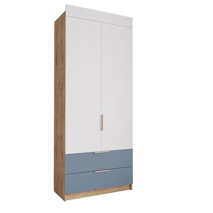 Шкаф 900 с ящиками Лавис ШД 900.1 (Дуб бунратти/Лазурь софт)