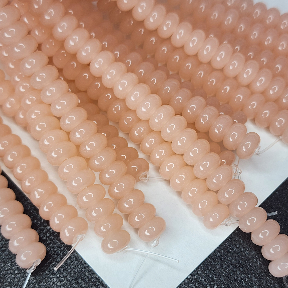 Стеклянный рондель, бусина проставка, разделитель, р-р 8×4мм, цена за набор 20 шт