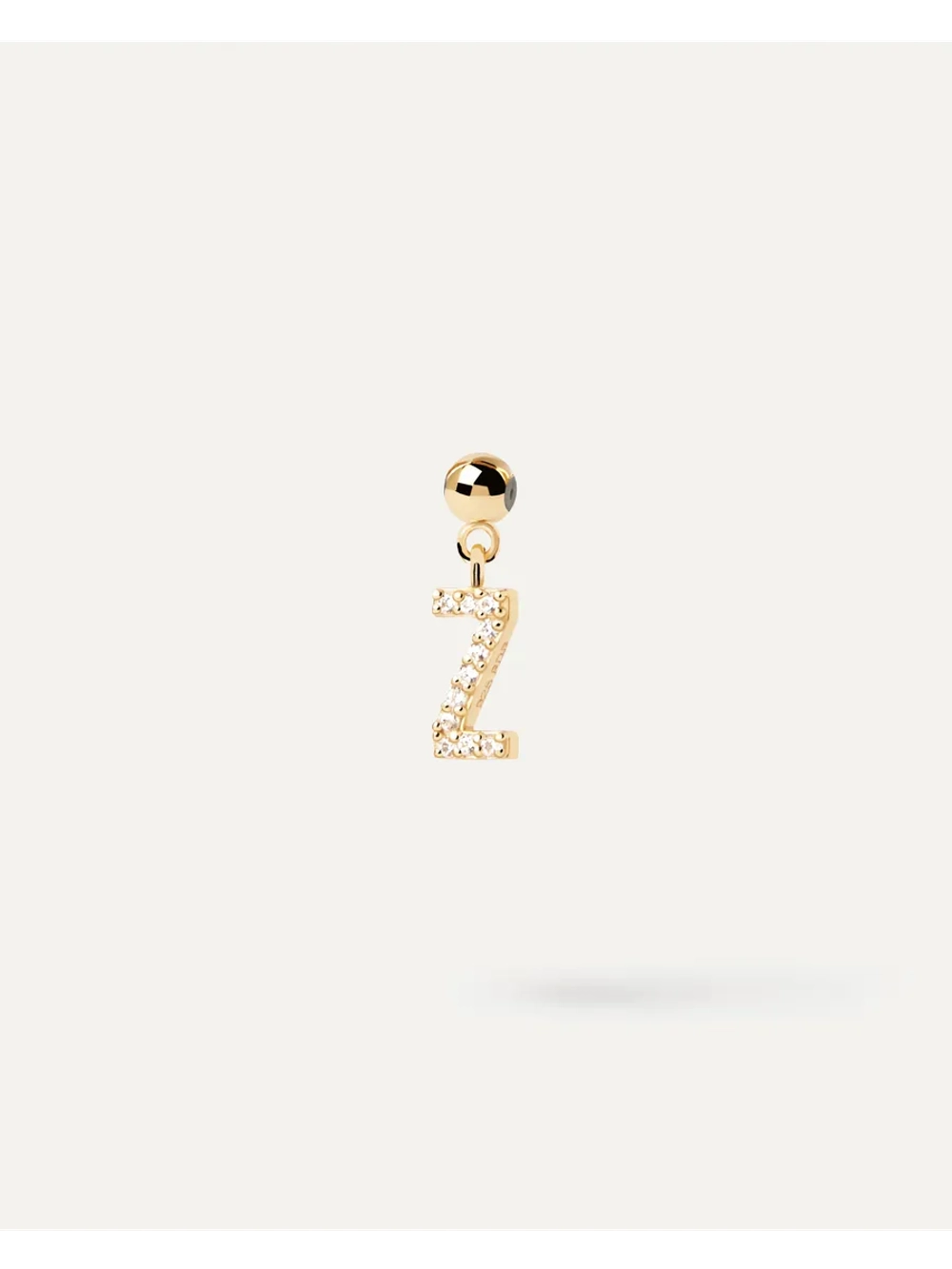 Подвеска-шарм женская PDPaola Буква Z серебро 925 пробы покрытое золотом 750 пробы CH01-075-U