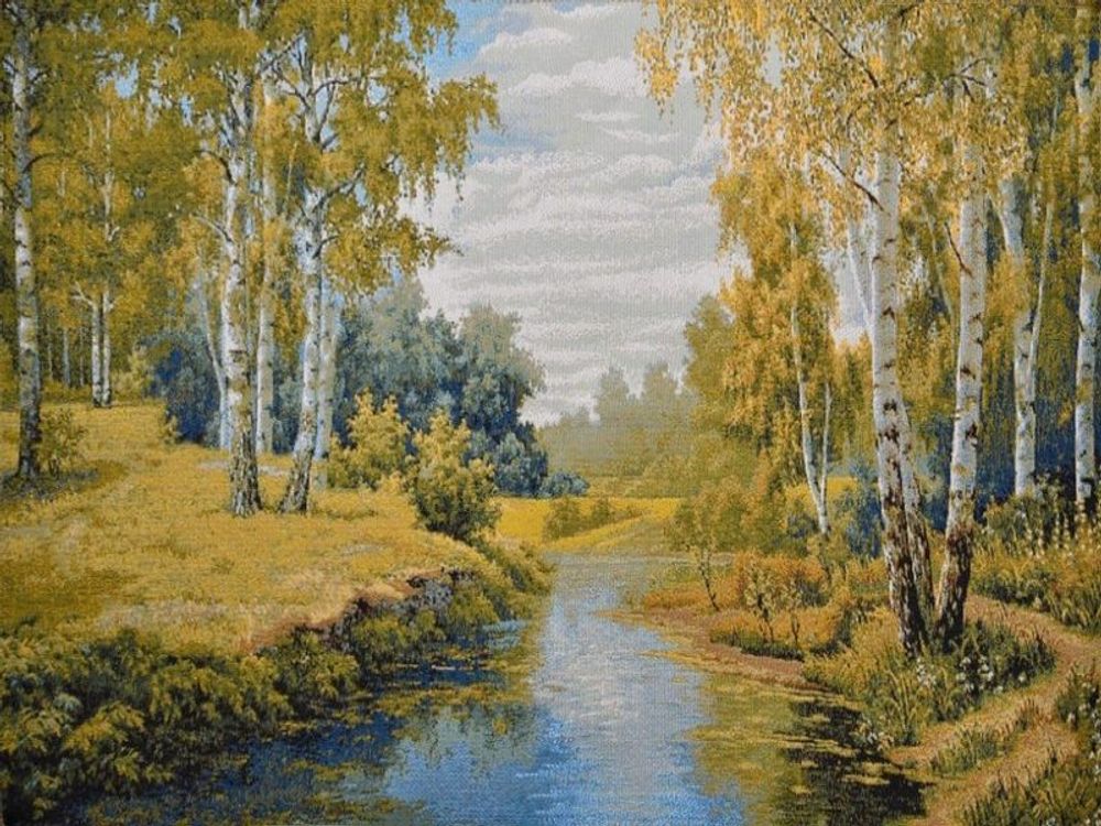 Гобеленовая картина &quot;D. ДИВНЫЙ ДЕНЬ&quot; в багетной раме, Россия.
