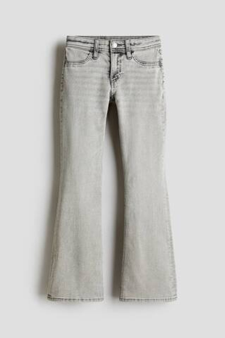 H&M Джинсы Flared Leg с заниженной талией, светло-серый