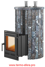 Печь для бани Эверест "Steam Master 38 ЧУГУН" Ламель Амфиболит, S-20