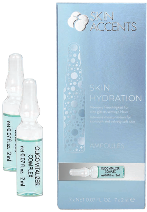 Концентрат для интенсивного увлажнения и реминерализации кожи Oligo Vitalizer, Inspira Skin Accents, 7x2 мл