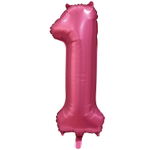 Шар фольгированный Цифра 1 101 см (Бургундия)