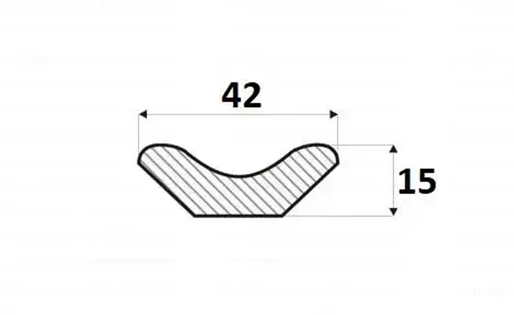 Плинтус деревянный напольный (сосна) сорт Экстра (без сучков) 15х42х1500 мм, 10 шт. (Сращенный) Согуд