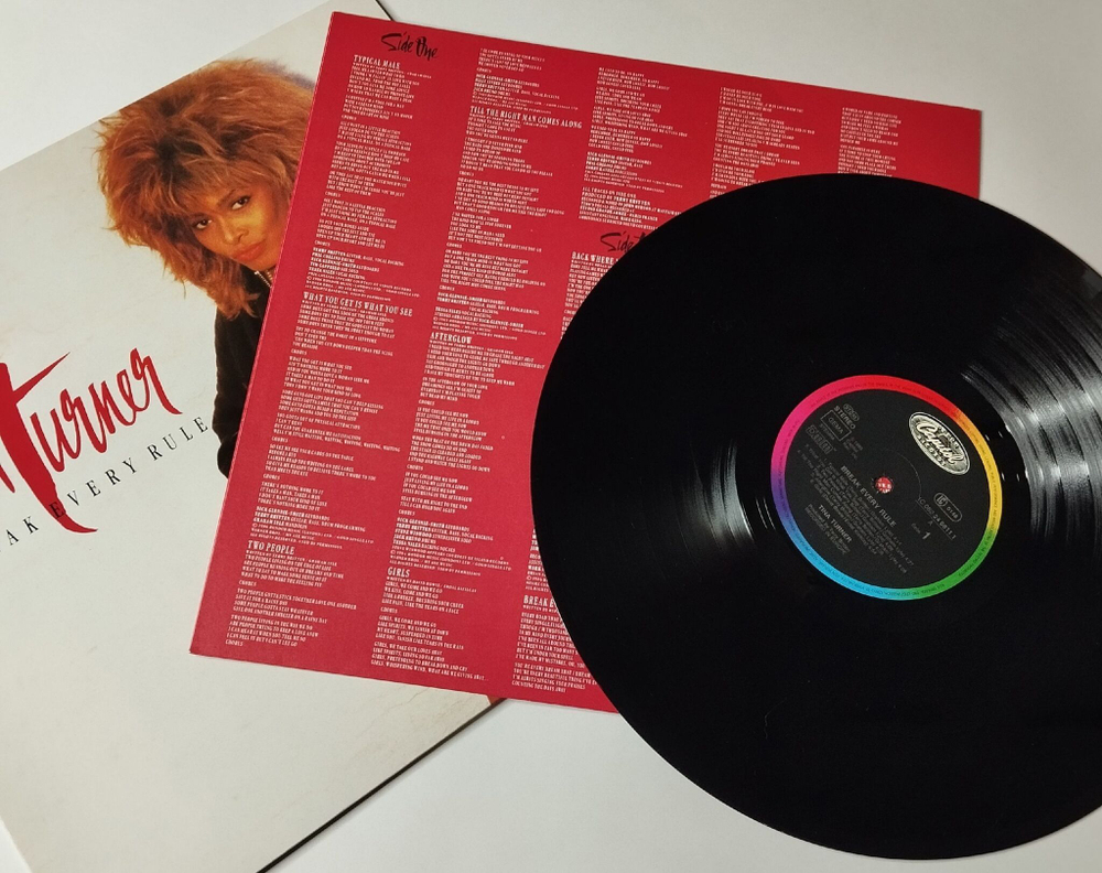 Винтажная виниловая пластинка LP Tina Turner Break Every Rule (Germany 1986) Back Where You Started