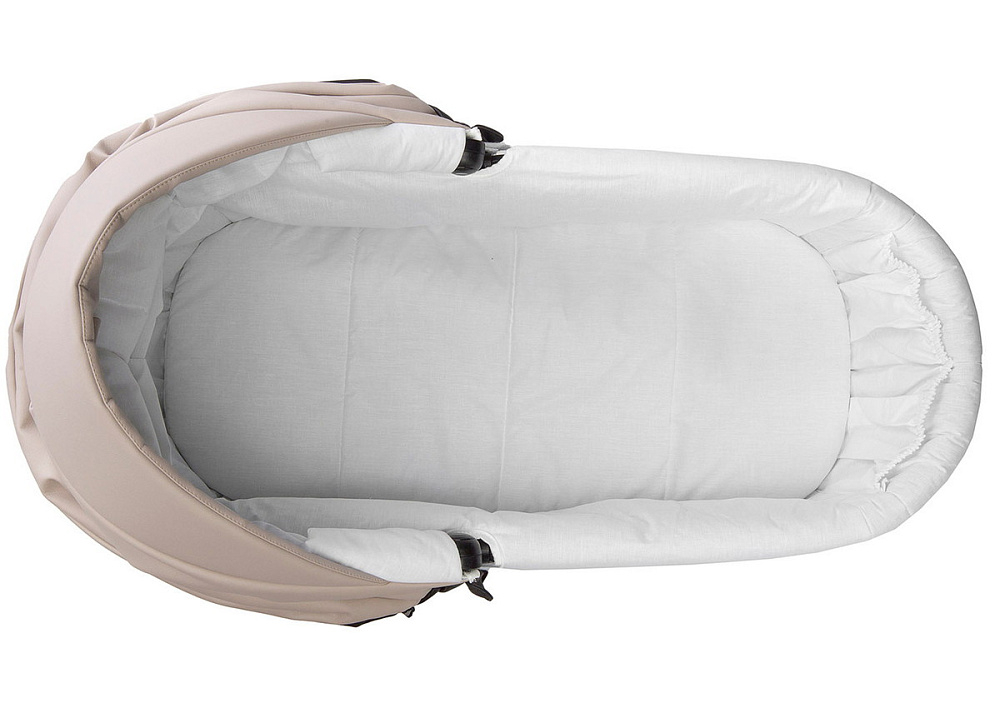 Детская коляска Indigo Mio Eco 3 в 1 с автокреслом Avionaut Cosmo Beige 04 черная кожа+св.бежевая кожа