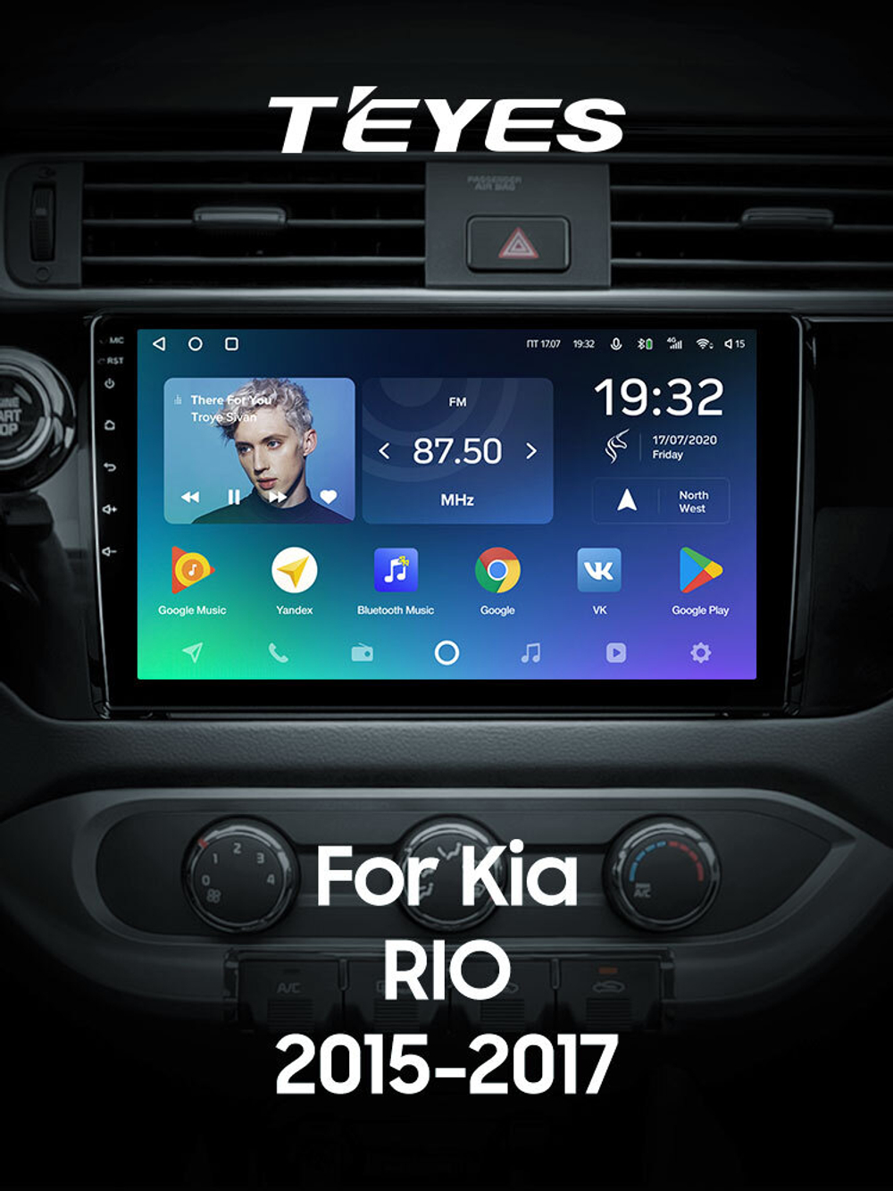 Teyes SPRO Plus 9"для KIA Rio 2015-2017 (прав)