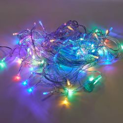 ULD-B6006-080-STK MULTI IP44 Бахрома светодиодная со статическим свечением. 6м. Соединяемая. 80 светодиодов. Разноцветный свет. Провод прозрачный. ТМ Uniel