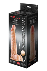 Телесный перезаряжаемый вибратор-реалистик на присоске - 20 см.