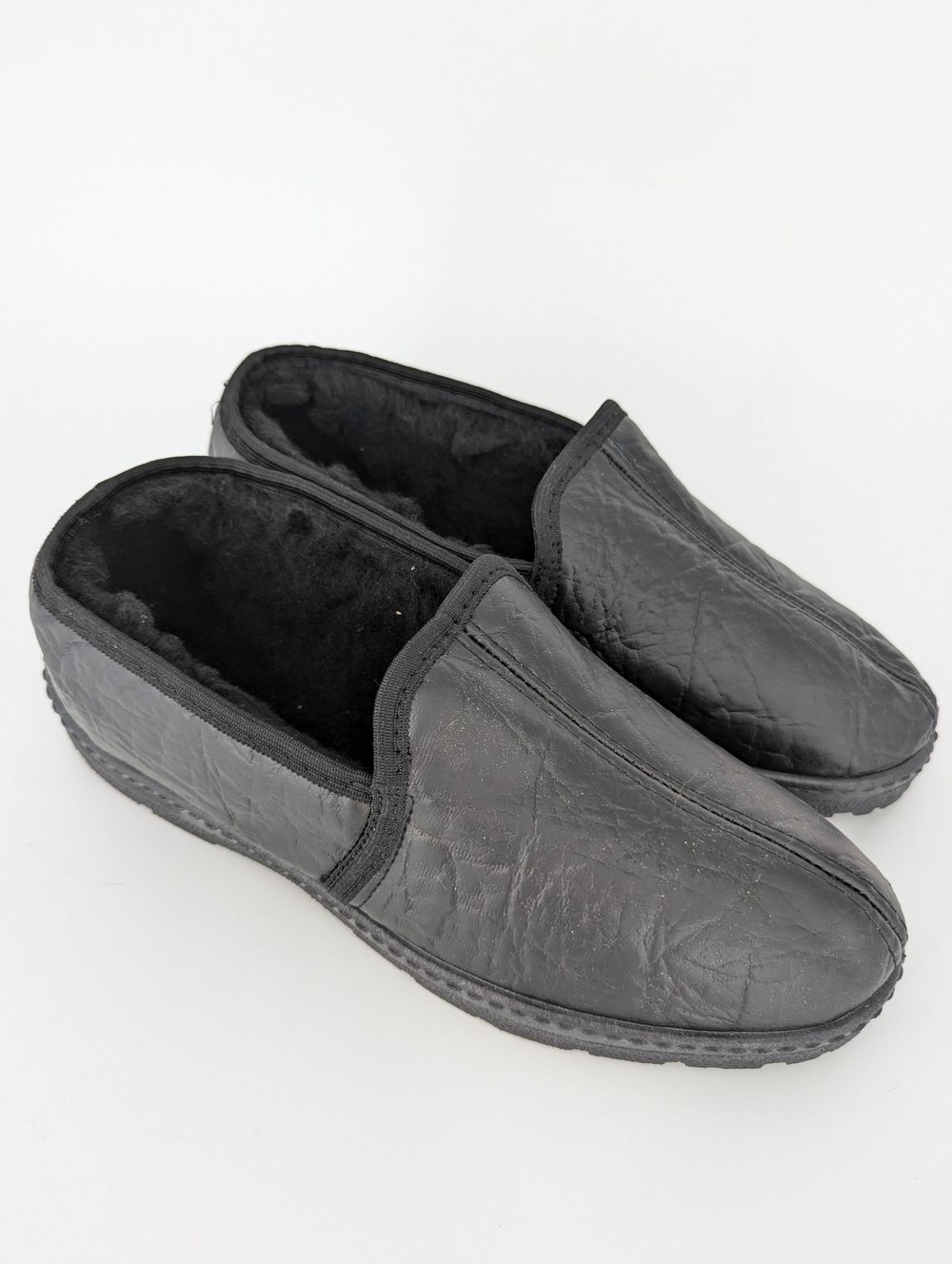 Тапочки утеплённые кожа/иск.мех