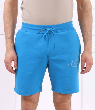 Шорты HILFIGER CURVE LOGO SWEATSHORT Tommy Hilfiger - голубой(MW0MW30014)