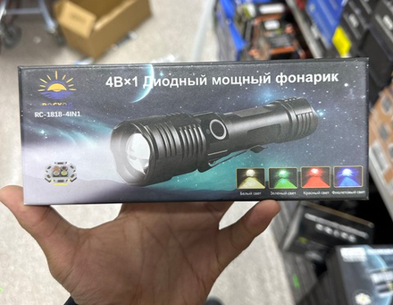 Фонарик ручной 1818 4 в 3196