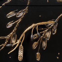 Ручка мебельная скоба Oliva Branch (Олива Бранч) левая Амбер